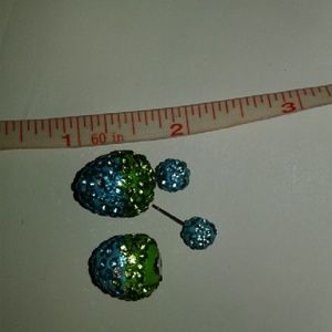 Strawberry bling earrings